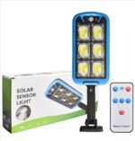 Solar Street COB Light With Sensor ZB-150B | Motion Sensor Security Streetlights for Parking Lot - Remote Control (Random color) - Image 4