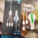 Aolike 5012 Car Phone Charger  USB Fast Charge One Drag 3in1 Universal Car Charger - Image 3