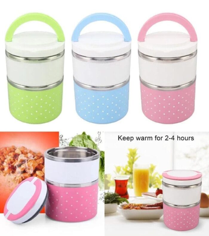 Lunch Box 2 Layer   For Kids and Adults (random color) - Image 12
