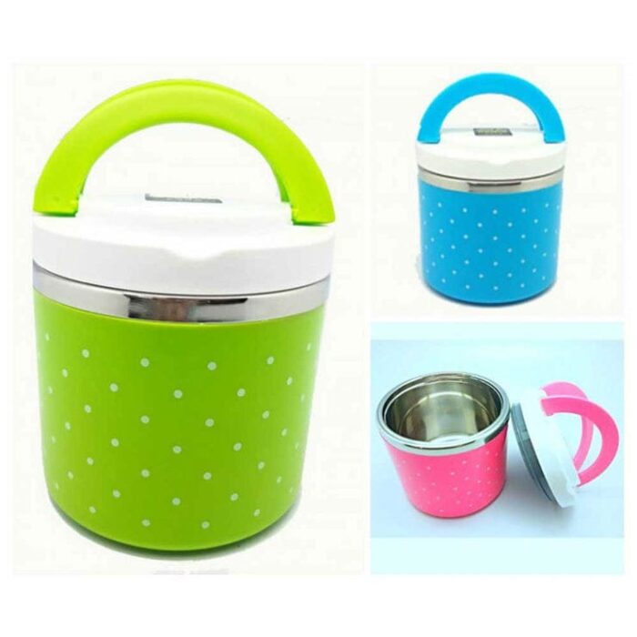 Stainless Steel Single Layered Lunch Box  For Kids and Adults (random color) - Image 1
