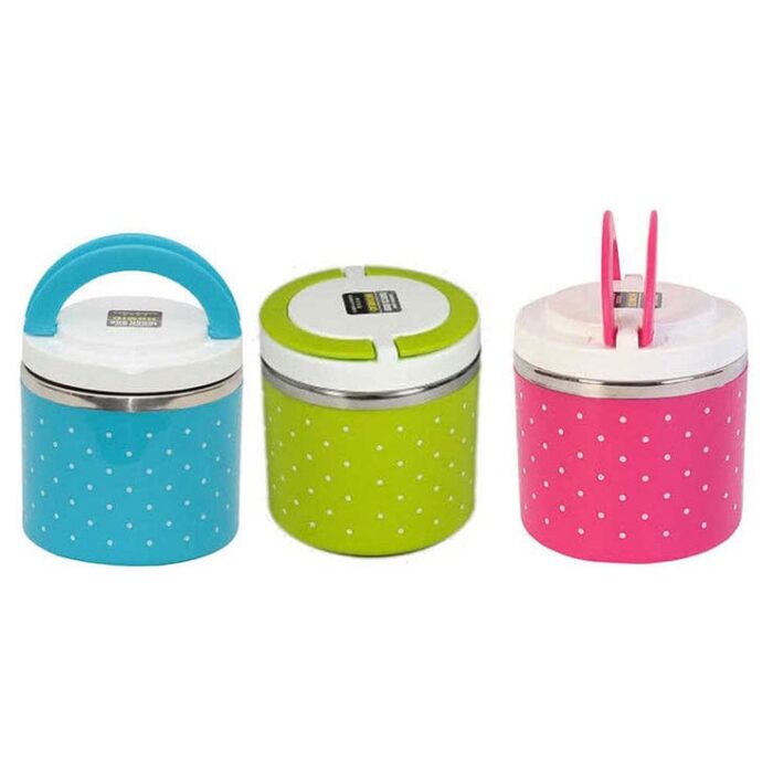Stainless Steel Single Layered Lunch Box  For Kids and Adults (random color) - Image 4