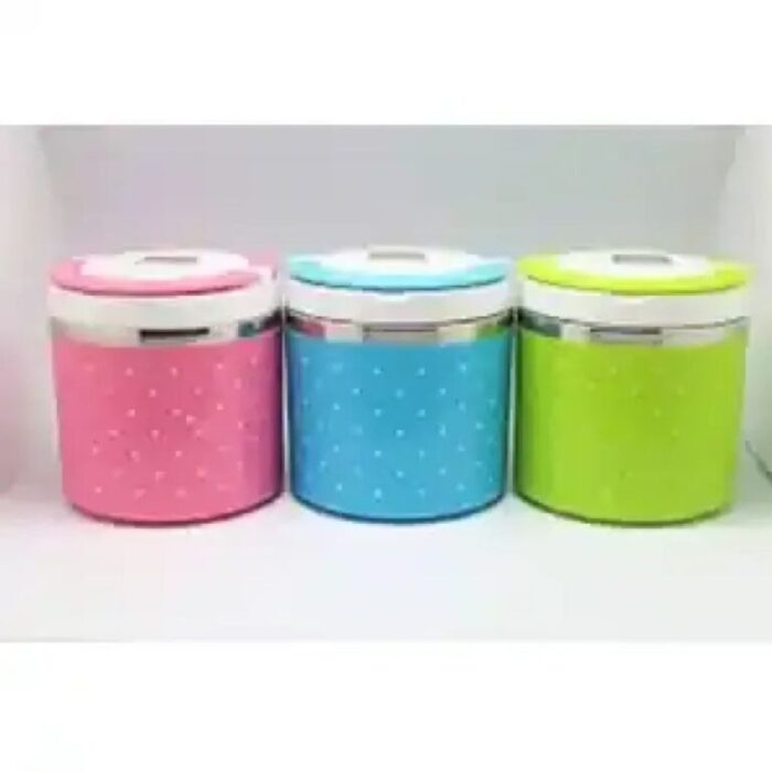 Stainless Steel Single Layered Lunch Box  For Kids and Adults (random color) - Image 3