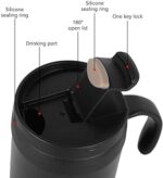 Coffee Mug with Handle 850ml Insulated Stainless Steel Coffee Travel Mug/(random color) - Image 5