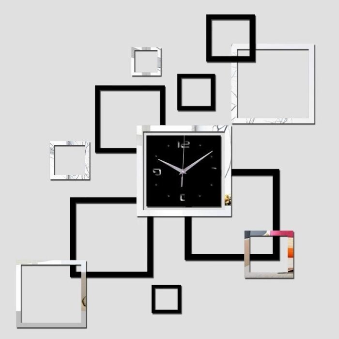 3d acrylic DM01 Clock / Mirror effect ring wall clock Modern design - Image 1