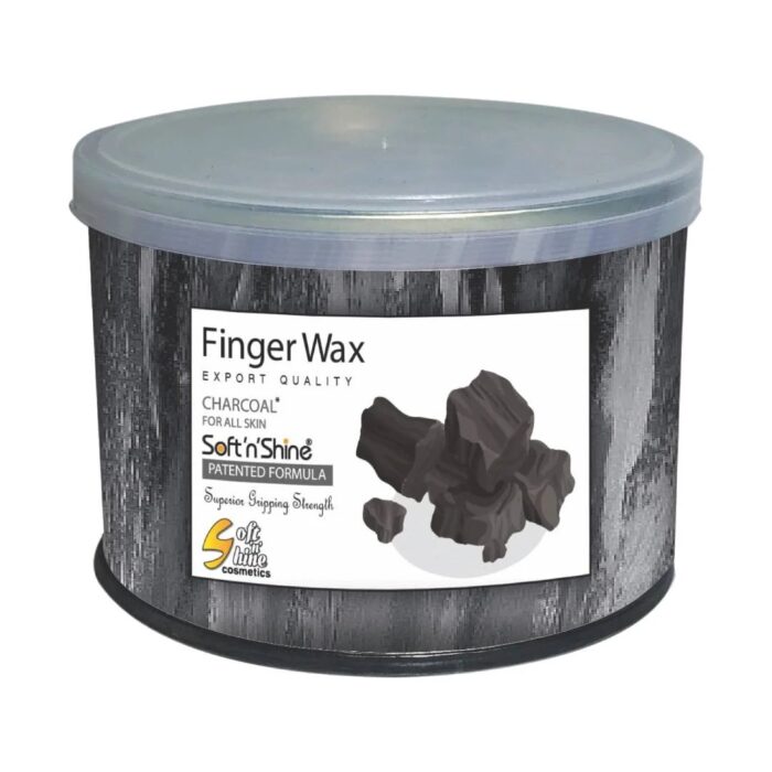 Charcoal Soft N Shine  Finger Wax 225gm - Image 1