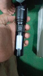 Rechargeable White Laser Super Battery Aluminum LED Flashlight, Body  Tactical,Long Battery Zoomable, Light - Image 3