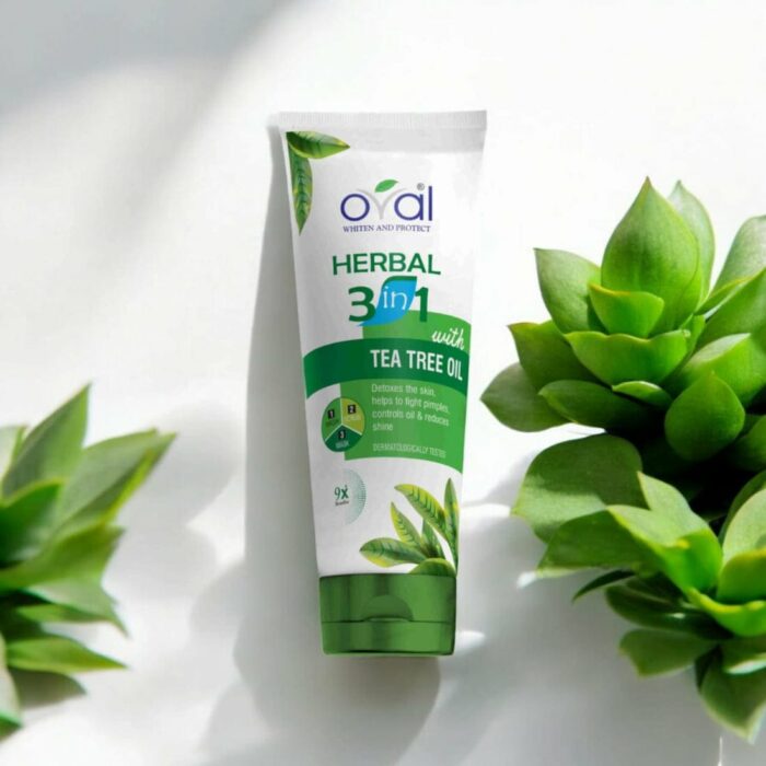 OVAL 3 in 1 Tea Tree Herbal tube  ( 150 ml) - Image 1
