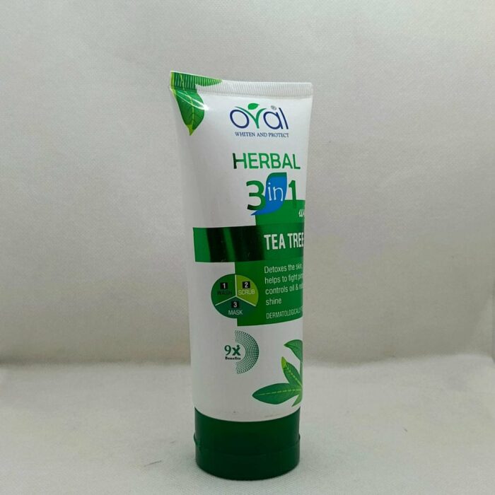 OVAL 3 in 1 Tea Tree Herbal tube  ( 150 ml) - Image 3