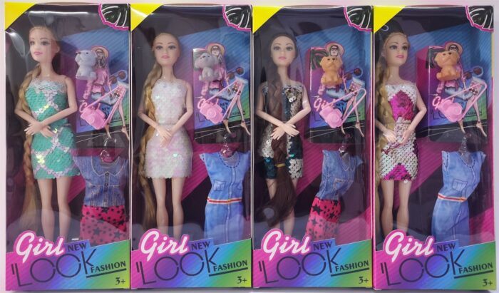 Dazzling Charm Girl Long Hair Doll with Fordable Hands and Legs Fashion Doll for Kids (Random Design ) - Image 1