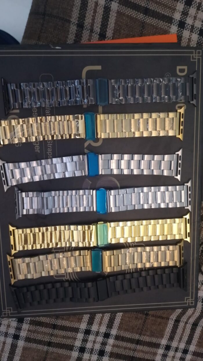 Rolex Chain Strap Stainless Steel Metal Wrist Band Strap For Smartwatch ( Random Color ) - Image 5