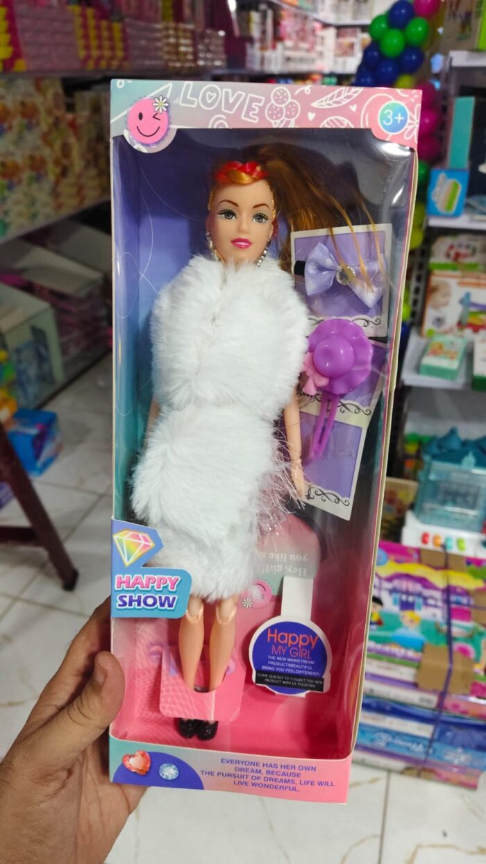 CUTE  barbie Doll Long Hair Doll with Fordable Hands and Legs Fashion Doll for Kids (Random Design ) - Image 5