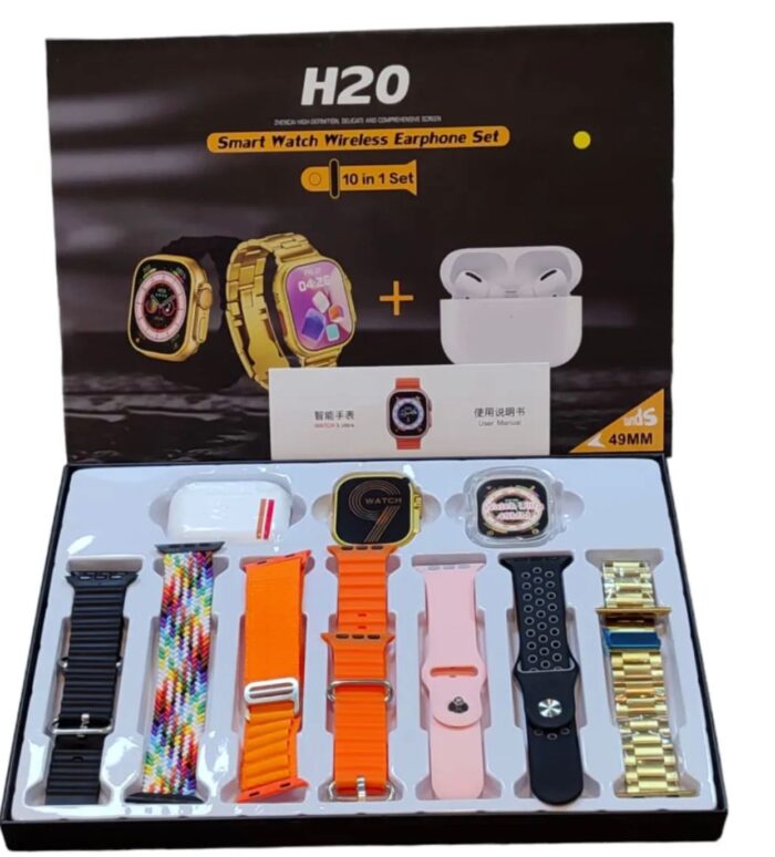 Long Battery H20 Ultra Smartwatch 10 in 1 + Free Airpods - Image 7