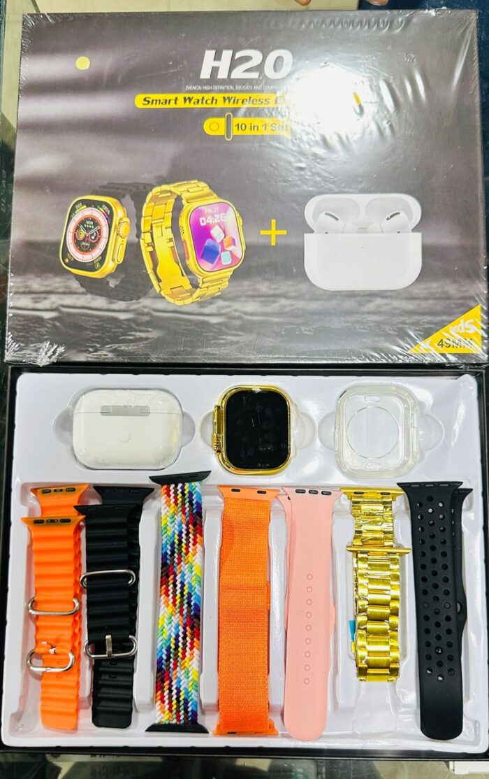 Long Battery H20 Ultra Smartwatch 10 in 1 + Free Airpods - Image 9