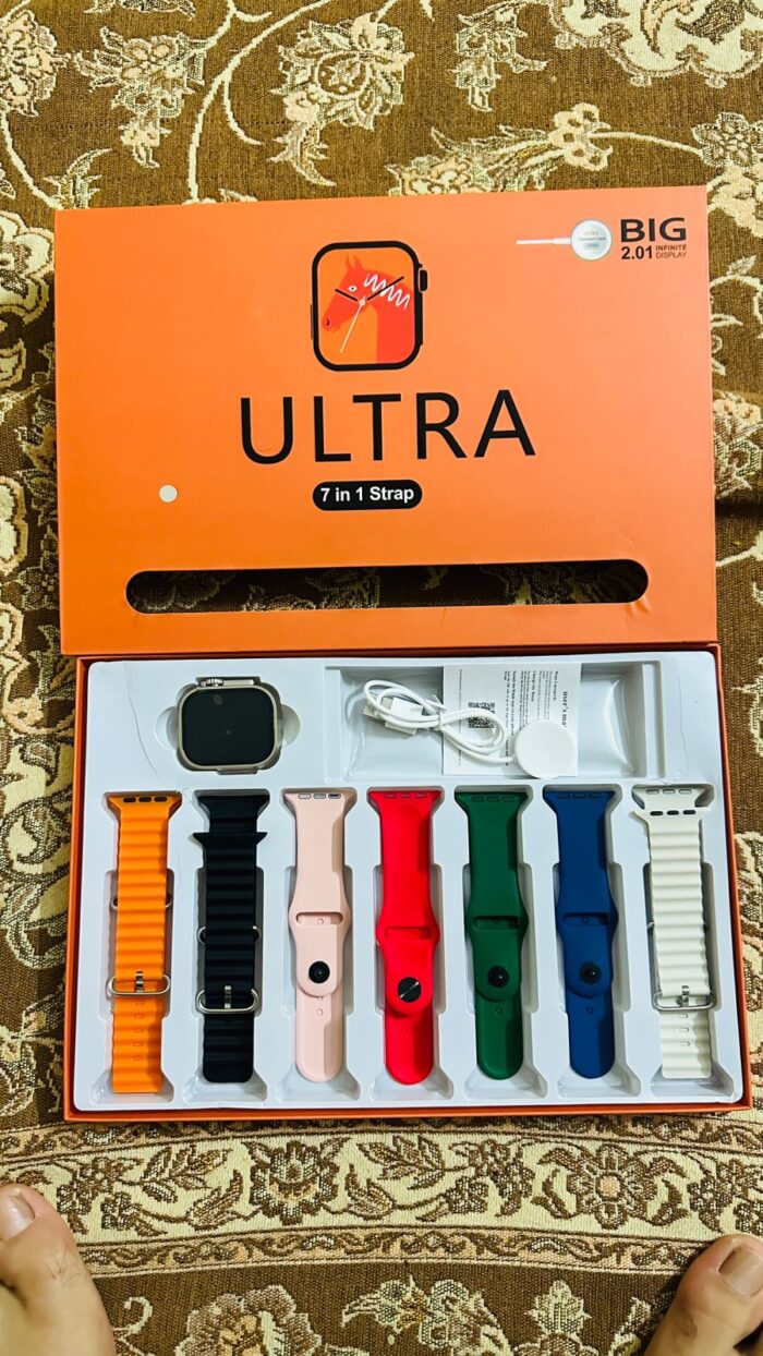 with Out Metal Strip Ultra Smart Watch Ultra 7 in 1 (Random color) - Image 3