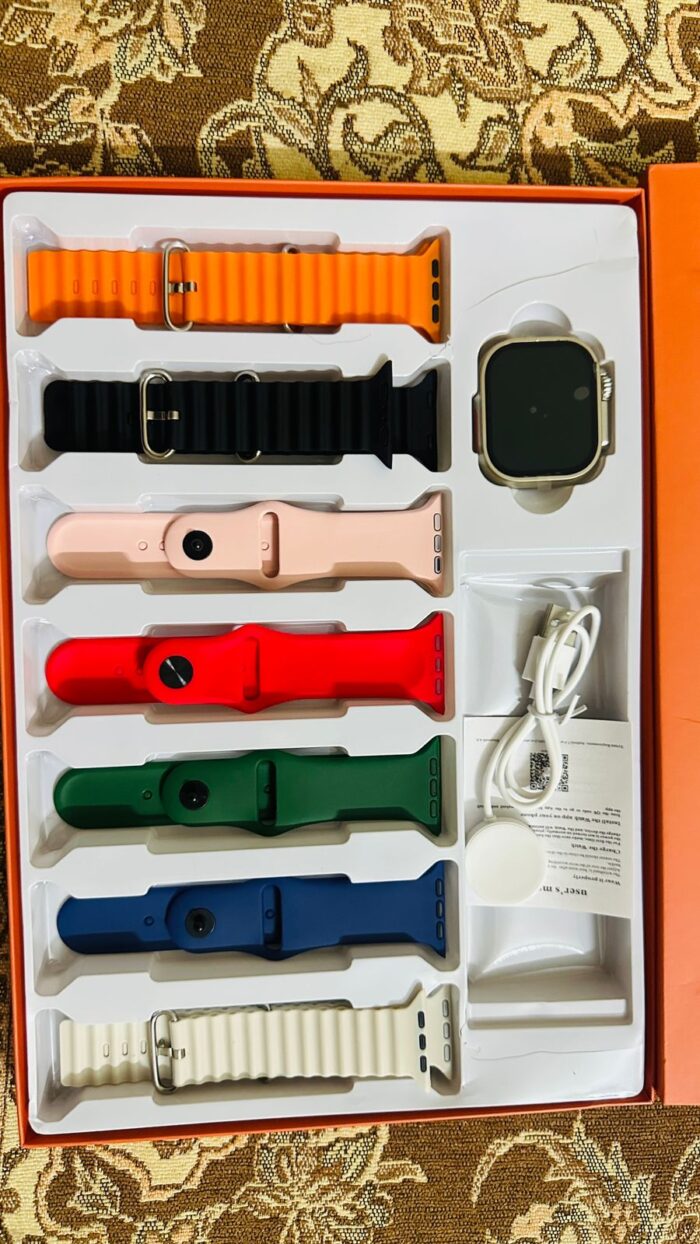 with Out Metal Strip Ultra Smart Watch Ultra 7 in 1 (Random color) - Image 5