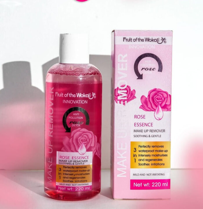 Wokali 3 in 1 Rose Essence Makeup Remover  220ml - Image 1