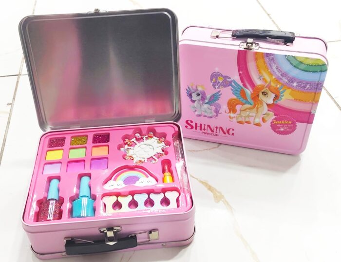 Unicorn Shining Make Up Bag For Girls / Soft to skin, Easy to wash, Princess Makeup Set Toys Girls & Kids - Image 1
