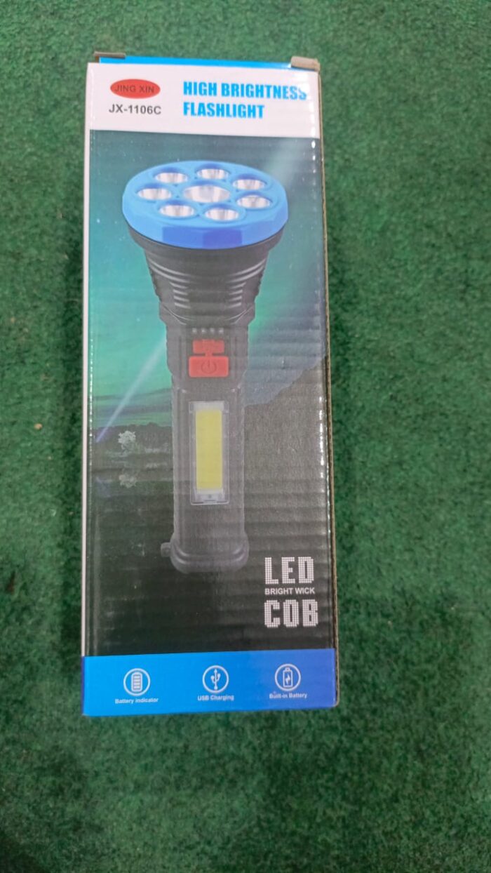 JX-1106C High Brightness Flashlight USB Charging w/ Cord Portable Lamp (random color) - Image 3