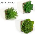 Mini plant Artificial Flowers Decoration | Artificial Plants Ball for Home (1 pc Square shape) - Image 5