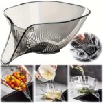 Multi-functional Drain Basket Bowl with Strainer Container, Kitchen Sink Food Catcher Drainer Fruit Rinser Vegetable Washing Filter Bowl over the Sink Colander - Image 2