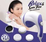 4 in 1 Relax & Spin Tone Vibration Electric Massager  / Electronic Relax and Spin Body Massager with Different Heads