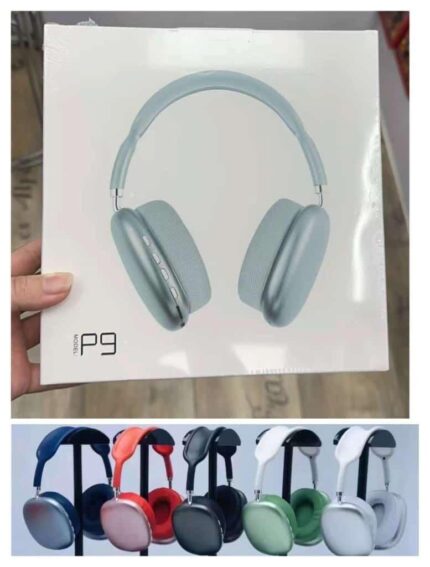 P9 Headphone - Wireless Bluetooth Headphones Adjustable Over-The-Ear Stereo Headset – P9 (Random color)