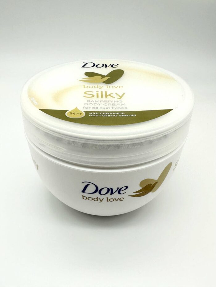 Dove Silky Moisturizing Body Cream (300 ml) - High Nutrients and Rich Essential Oils - Image 2