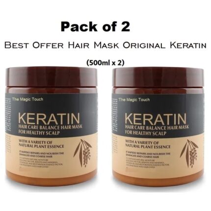 Pack Of 2 | Keratin Hair Mask Treatment Your Secret To Shiny, Healthy Hair - 500ml