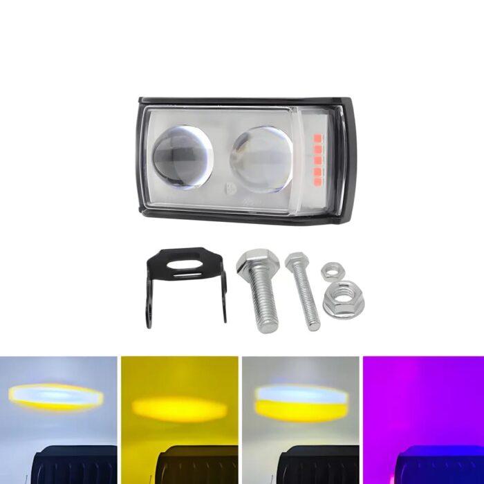 2 Lens Dolphin Projector LED Light for bikers and Cars (1 pc) - Image 1
