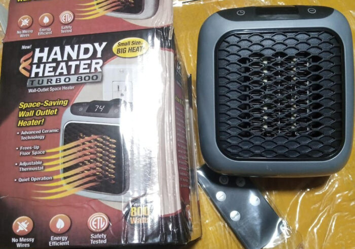 800W Space Heater Digital Electric Heater Wall Outlet Plug Small Fan Home Warmer - Image 8