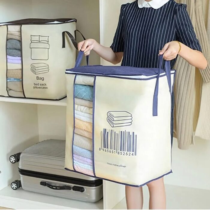 Heavy Quality Barcode Print Storage Bag Non Woven - Good for cloth storage - Image 1