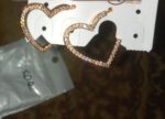 Golden Heart Shape Elegant Zircon Earrings  Material Alloy For Girls - Image 2