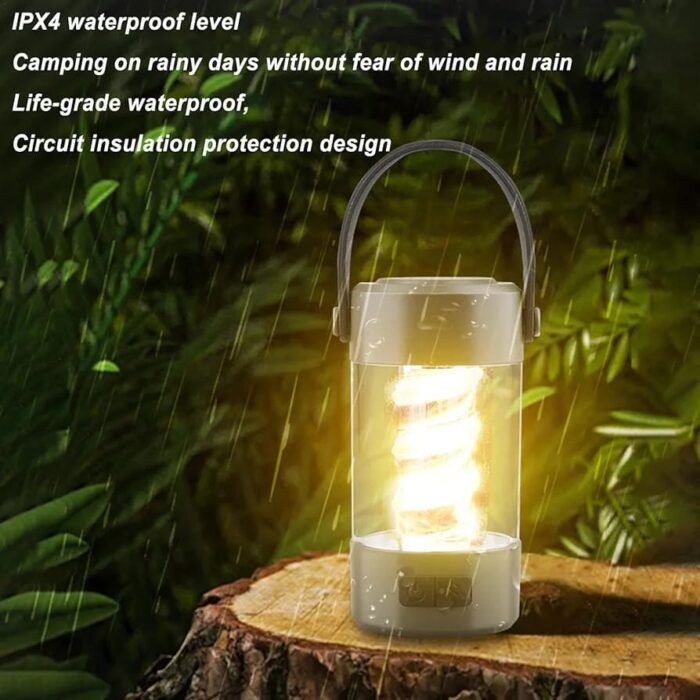 Wireless Speaker Lantern - Bluetoooth Camping RechargeableLight, Outdoor Stereo Lantern | Portable LED Lamp with Wireless Speaker, Waterproof Speaker with Built in Light for Camping Hiking Outdoors - Image 3