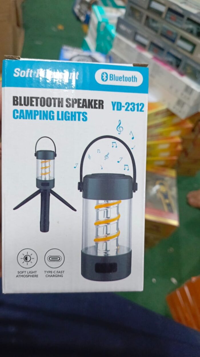 Wireless Speaker Lantern - Bluetoooth Camping RechargeableLight, Outdoor Stereo Lantern | Portable LED Lamp with Wireless Speaker, Waterproof Speaker with Built in Light for Camping Hiking Outdoors - Image 2