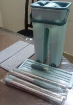 Mop Floor Squeeze Mop with Bucket – Hardwood & Wood Floor Rotary Scrubbing Mop for Easy Household Cleaning ( Random Color ) without box - Image 2