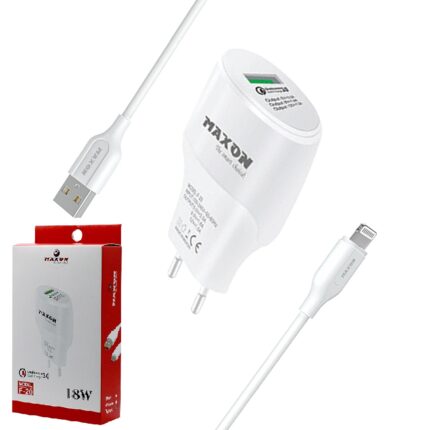 Maxon F-20 IPhone/IOS Mobile Charger 3.0 Quick Charge- 1 USB Port-18W Fast Charger