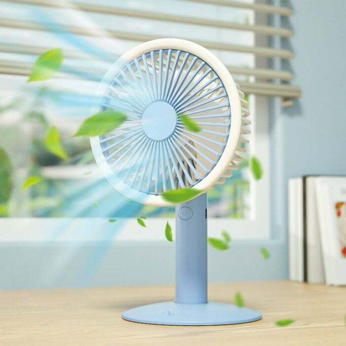 Portable Automatic Wireless USB Fan | Fan with 5 Speed Super Strong Wind for Home office Bedroom Kitchen Outdoor Camping | Best Quality Table Fan | Desktop Small Fan (Random Color) - Image 1