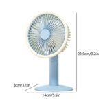 Portable Automatic Wireless USB Fan | Fan with 5 Speed Super Strong Wind for Home office Bedroom Kitchen Outdoor Camping | Best Quality Table Fan | Desktop Small Fan (Random Color) - Image 7