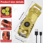 Ultra Bright Mini LED Flashlight with 3 Light Modes, Thumb Torch, Mini Pen Clip Flashlight, IP4 Waterproof Flashlight, Rechargeable Mini Pocket Flashlight for Camping - Image 4