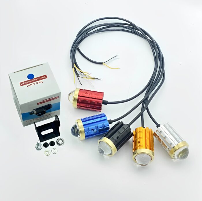 New Mini Driving Fog Light for All Motorcycle, Cars, Jeep 4 Functions White,Yellow,,Combo And Flasher Lens Projectors Auxiliary Light(Random Color) - Image 3