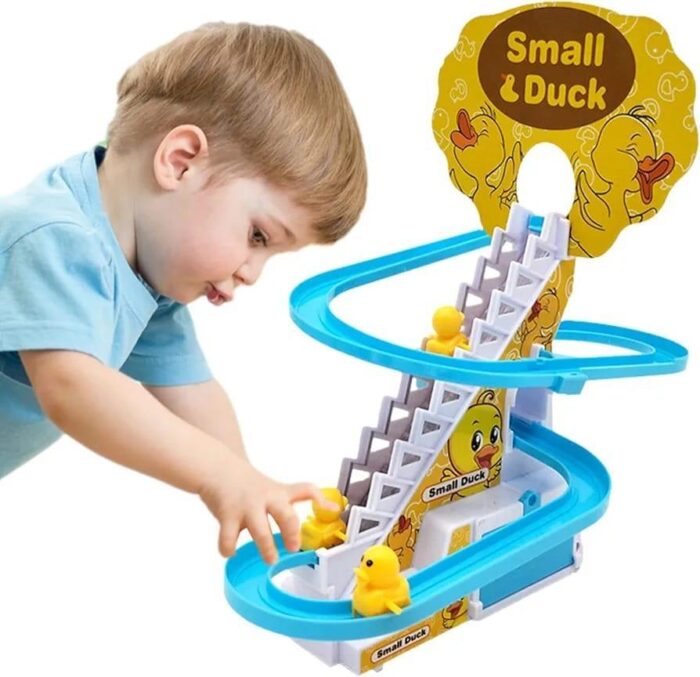 WhatsApp-Image-2025-02-06-at-7.01.41-PM-1.jpeg Smart Duck Ladder Climbing race set | Duck Climb Stairs Toy Race Track Slide - Image 1