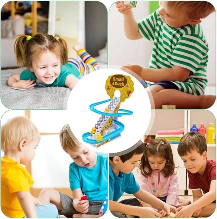 Smart Duck Ladder Climbing race set | Duck Climb Stairs Toy Race Track Slide - Image 4