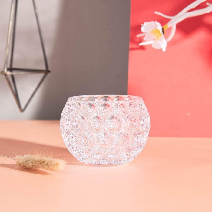 Amber Shine Crystal TeaLight Candle Holder for home and office decor Cell operated - Image 5
