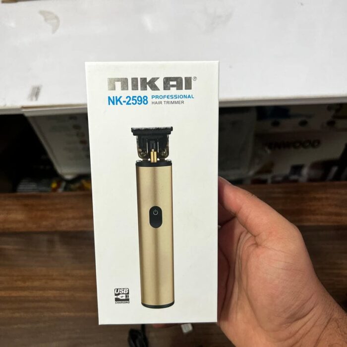 Nikai Professional Hair Trimmer NK-2598 Hair Trimmer Machine For Men | Men Hair Trimmer | Metal Body | Golden Color ( Original ) - Image 5