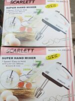 DH-133 Scarlett Multifunctional 7 Speed Mini Mixer Electric Food Blender Scarlett Handheld Mixer Egg Beater Automatic Cream Food Cake Baking Dough Mixer