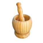 01 Set Wooden Pestle and Mortar For Crushing | Woden chattu watta for Grinding Nuts Dates and other Ingredients  - Image 4