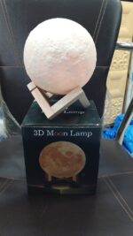 16 in 1 High Quality LED Moon Light Lamp With Stand - Mind Glowing 3D Lamp - Bedroom Led Bed Lamp Desk Lamp - Moonlight sensation Home decor | Led Moon Light with 15cm Size - Image 2