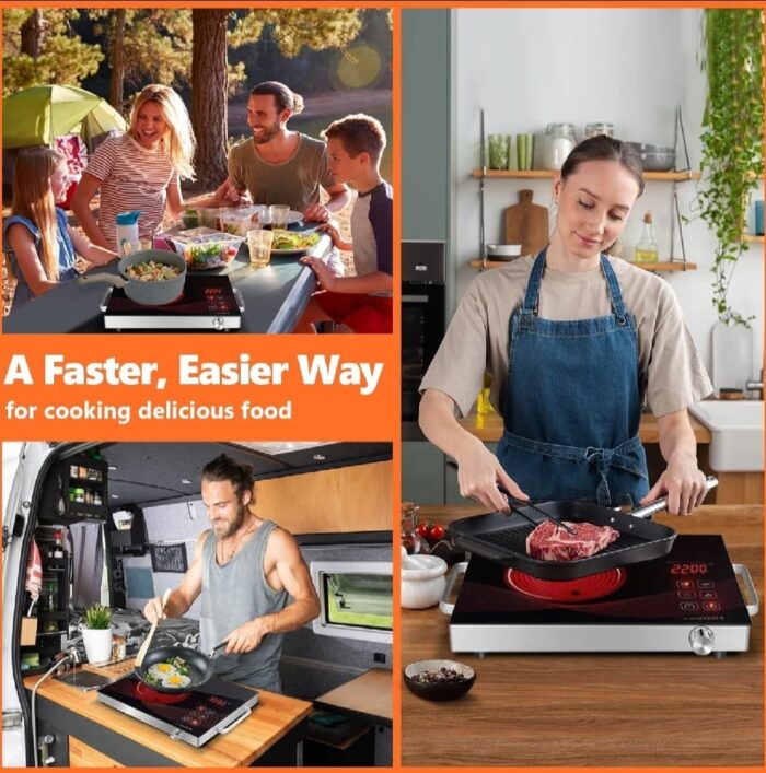 Ancher Plus SV-605 Infrared Cooker & Hot Plate – Multifunction & Digital Display – 3500W | Best Quality Cooker Digital Display ( Random Color ) - Image 5