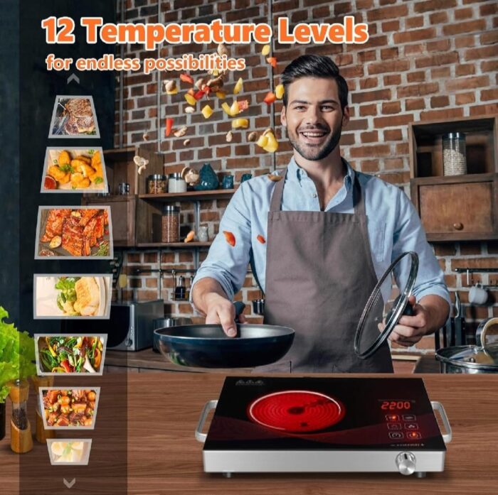 Ancher Plus SV-605 Infrared Cooker & Hot Plate – Multifunction & Digital Display – 3500W | Best Quality Cooker Digital Display ( Random Color ) - Image 6