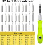 32 in 1 Mini Interchangeable Adjustable Precision Screwdrivers Bit Set Repair Tool Kit With Flexible Bar and Length - Screw Driver Tool Kit - Image 7